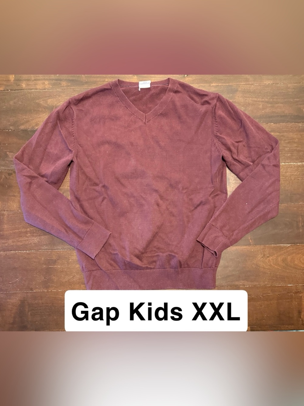 GAP Kids Maroon V-Neck Sweater